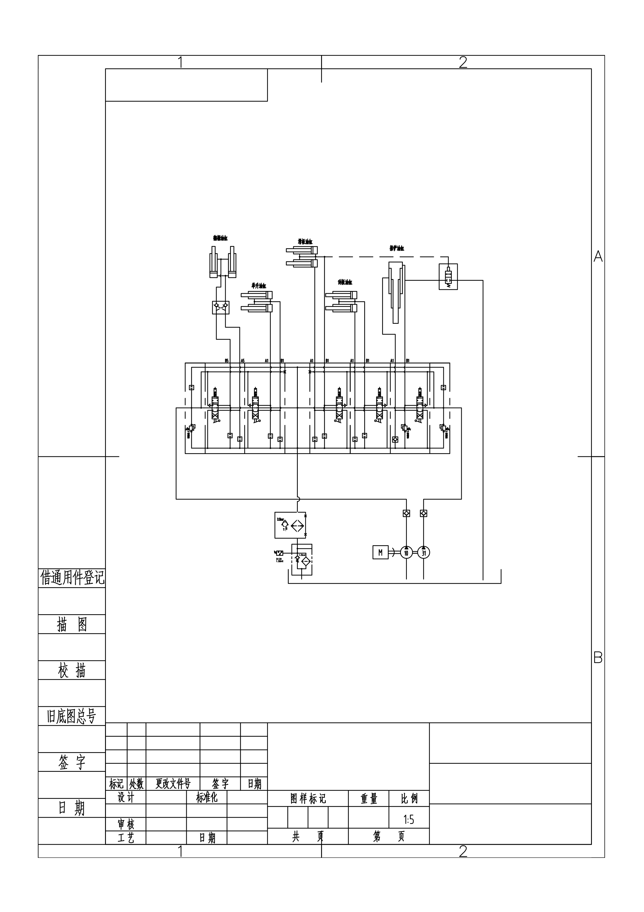 8–10m³ 后装垃圾车液压原理图