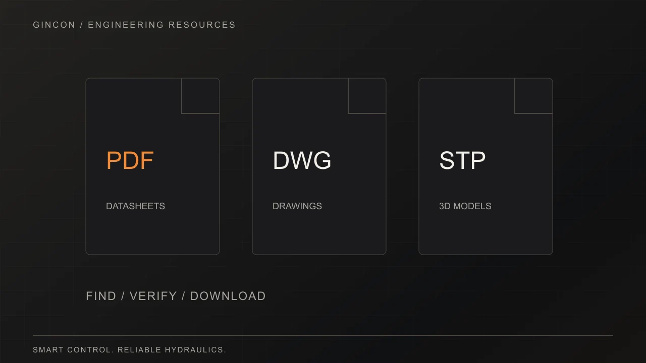 엔지니어링 자료 및 FAQ · PDF, DWG and STP engineering resource symbols